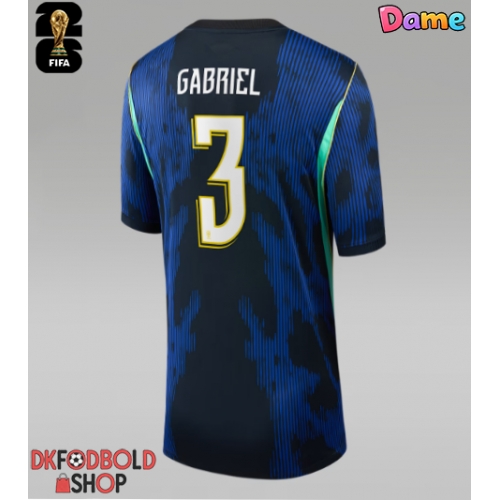 Brasilien Gabriel Magalhaes #3 Udebanetrøje Dame VM 2026 Kort ærmer